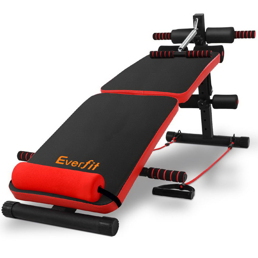 Everfit Adjustable Sit Up Bench Press Weight Gym Home Exercise Fitness Decline Tristar Online