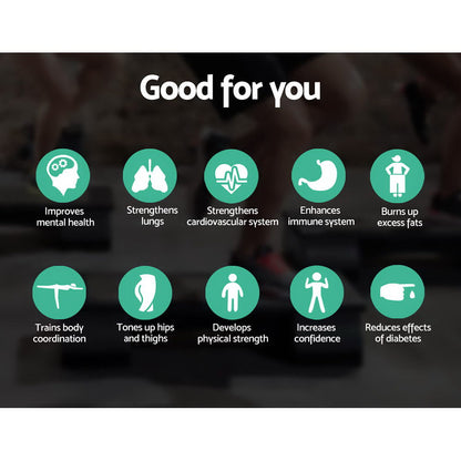 Everfit Set of 2 Aerobic Step Risers Exercise Stepper Block Fitness Gym Workout Bench Tristar Online