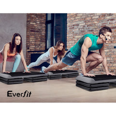 Everfit Set of 2 Aerobic Step Risers Exercise Stepper Block Fitness Gym Workout Bench Tristar Online