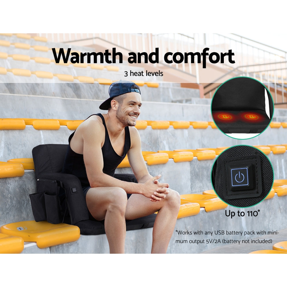 Artiss Lounge Sofa Bed With Armrest Heated Floor Recliner Futon Couch Folding Chair Cushion Tristar Online