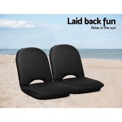 Artiss Foldable Beach Sun Picnic Seat - Black Tristar Online