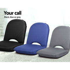 Artiss Floor Lounge Sofa Camping Portable Recliner Beach Chair Folding Outdoor Grey Tristar Online