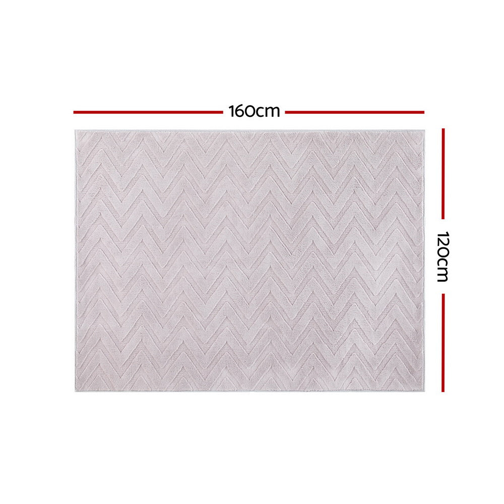 Artiss Floor Rugs 120x160cm Washable Area Mat Large Carpet Microfiber Ripple Tristar Online