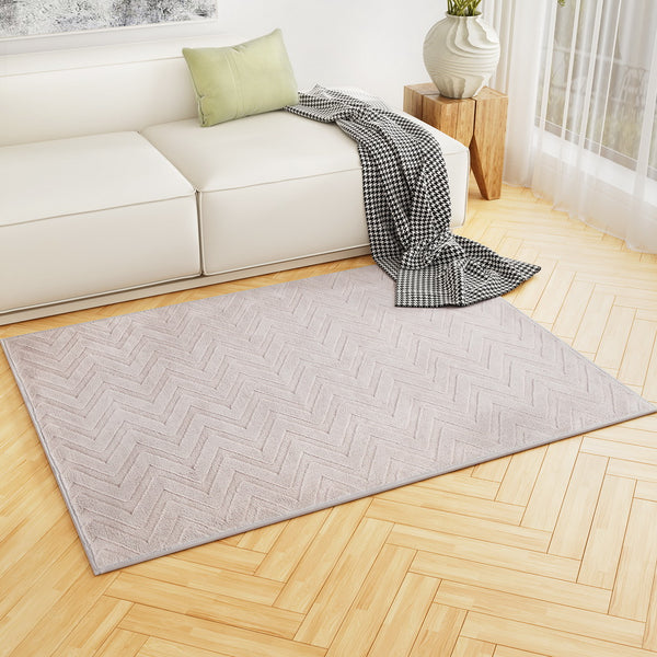 Artiss Floor Rugs 120x160cm Washable Area Mat Large Carpet Microfiber Ripple Tristar Online