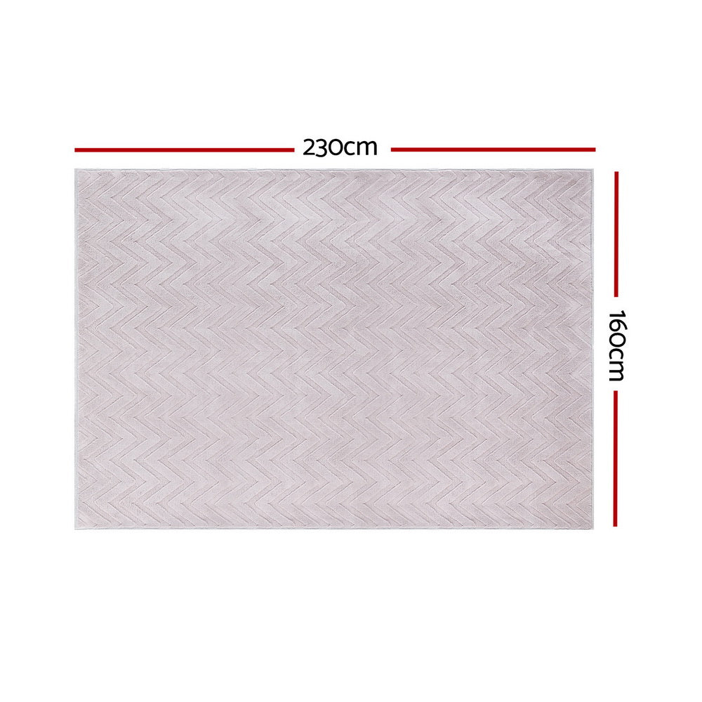 Artiss Floor Rugs 160x230cm Washable Area Mat Large Carpet Microfiber Ripple Tristar Online