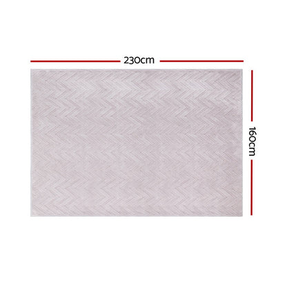Artiss Floor Rugs 160x230cm Washable Area Mat Large Carpet Microfiber Ripple Tristar Online