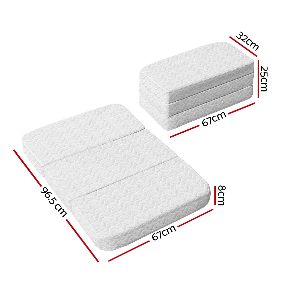 Giselle Foldable Gel Foam Mattress Folding Baby Bed Floor Mat Travel Cot Bamboo Tristar Online