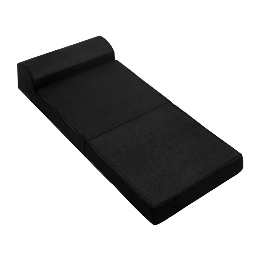 Giselle Bedding Folding Foam Mattress Portable Single Sofa Bed Mat Air Mesh Fabric Black Tristar Online