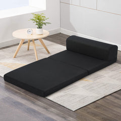 Giselle Bedding Folding Foam Mattress Portable Single Sofa Bed Mat Air Mesh Fabric Black Tristar Online