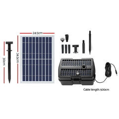 Gardeon Solar Pond Pump with Eco Filter Box Water Fountain Kit 5FT Tristar Online