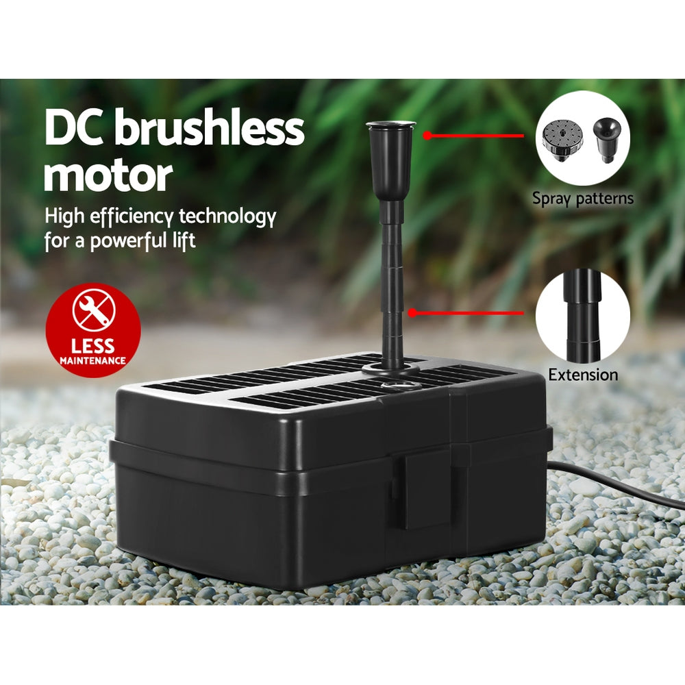 Gardeon Solar Pond Pump with Eco Filter Box Water Fountain Kit 5FT Tristar Online