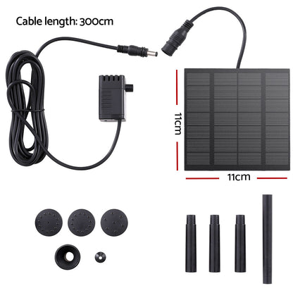 Gardeon Solar Pond Pump Submersible Powered Garden Pool Water Fountain Kit 2.6FT Tristar Online