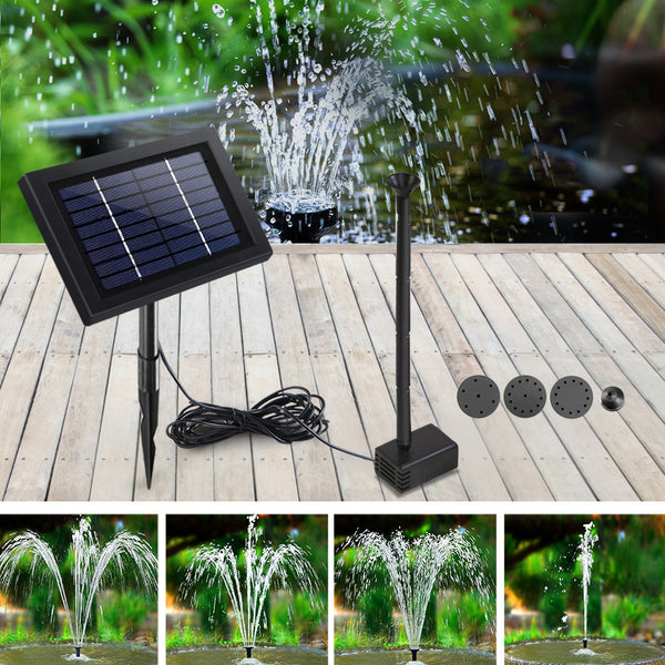 Gardeon Solar Pond Pump Water Fountain Outdoor Powered Submersible Filter 4FT Tristar Online