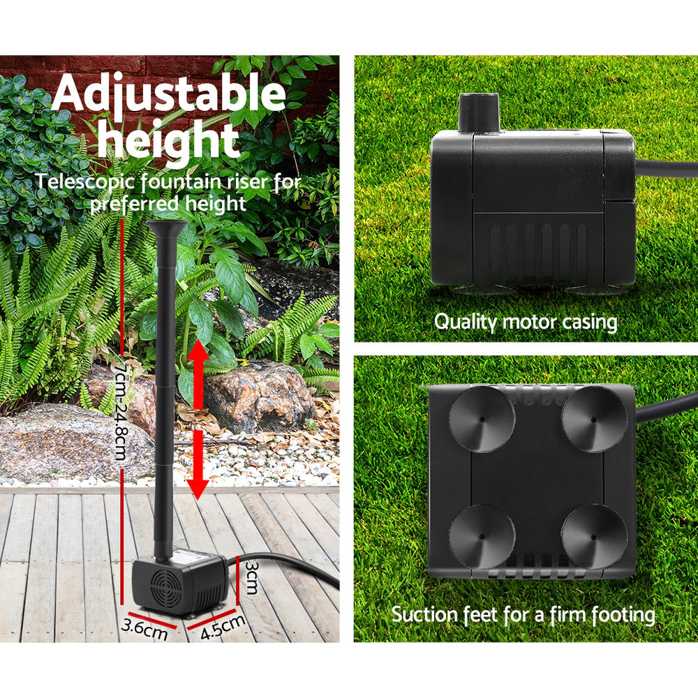 Solar Pond Pump Powered Garden Bird Bath Submersible Kit Panel Outdoor 6 FT Tristar Online