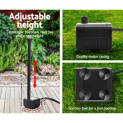Solar Pond Pump Powered Garden Bird Bath Submersible Kit Panel Outdoor 6 FT Tristar Online