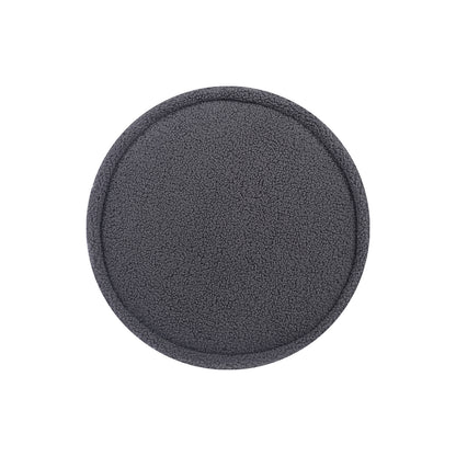Artiss Ottoman Round Foot Stool Teddy Fabric Foot Rest Padded Seat Charcoal Tristar Online