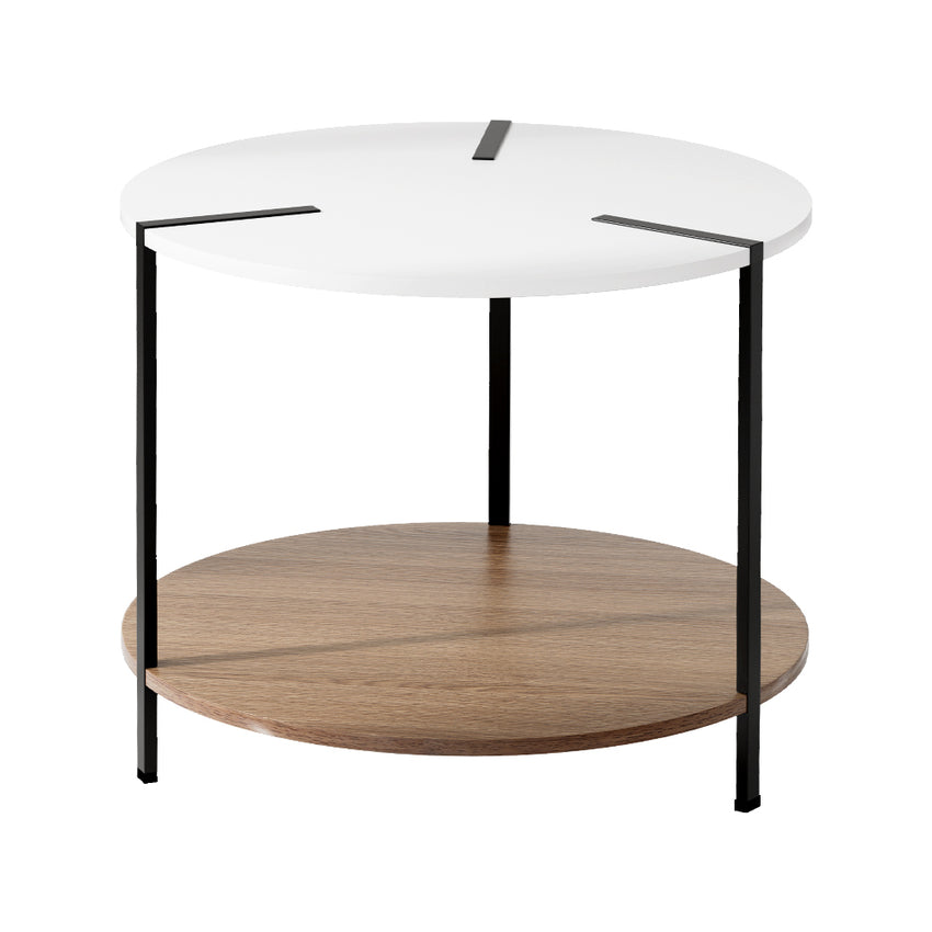 Artiss Coffee Table Side Table Round White Cedric Tristar Online