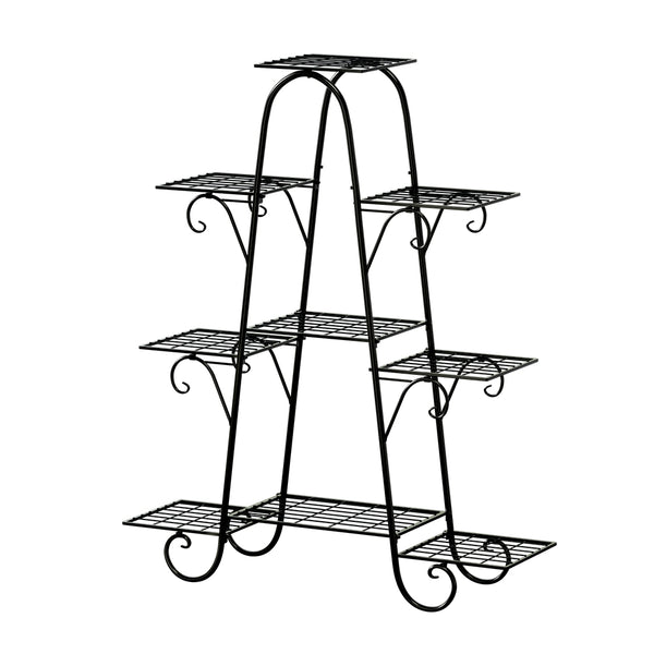 Artiss Plant Stand Outdoor Indoor Metal Flower Pots Rack Corner Shelf Black Tristar Online