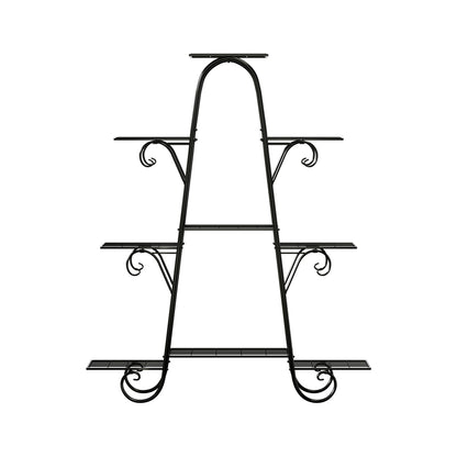 Artiss Plant Stand Outdoor Indoor Metal Flower Pots Rack Corner Shelf Black Tristar Online