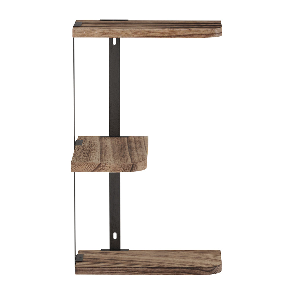 Artiss Floating Wall Shelves Brackets 3 Tiers Corner Display DIY Wall Mount Rack Tristar Online
