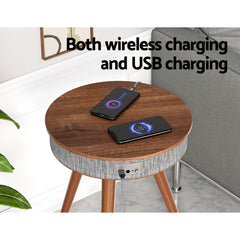 Artiss Smart Coffee Table Wireless Charging Bluetooth Speaker Tristar Online