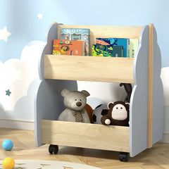 Keezi Kids Toy Box Bookshelf Storage Bookcase Organiser Display Shelf Tristar Online