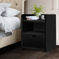 Artiss Bedside Table Drawer - Black Tristar Online