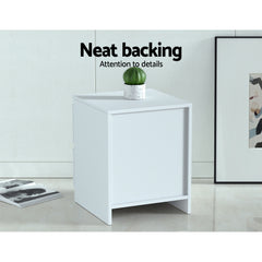 Artiss Bedside Table 2 Drawers - PEPE White Tristar Online