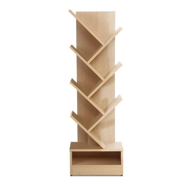 Artiss Tree Bookshelf 7 Tiers - ECHO Oak Tristar Online