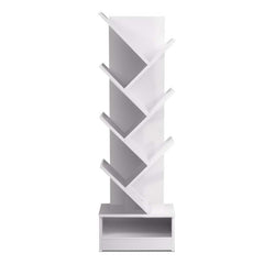 Artiss Tree Bookshelf 7 Tiers - ECHO White Tristar Online