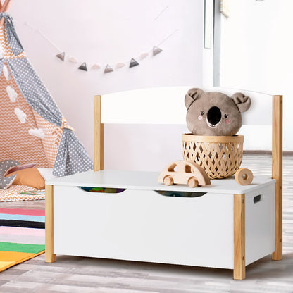Keezi Kids Toy Box Chest Storage Blanket Children Room Organiser Seating Bench Tristar Online