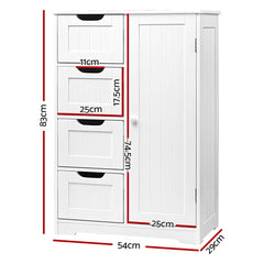 Artiss Bathroom Cabinet Storage Drawers White Tristar Online