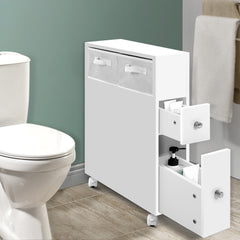 Artiss Bathroom Cabinet Toilet Storage Caddy Holder w/ Wheels Tristar Online