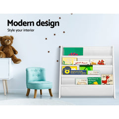 Keezi Kids Bookshelf Shelf Children Bookcase Magazine Rack Organiser Display Tristar Online