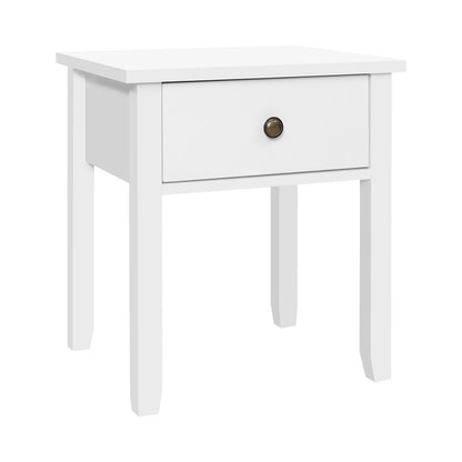 Bedside Tables Drawer Side Table Nightstand White Storage Cabinet White Lamp Tristar Online