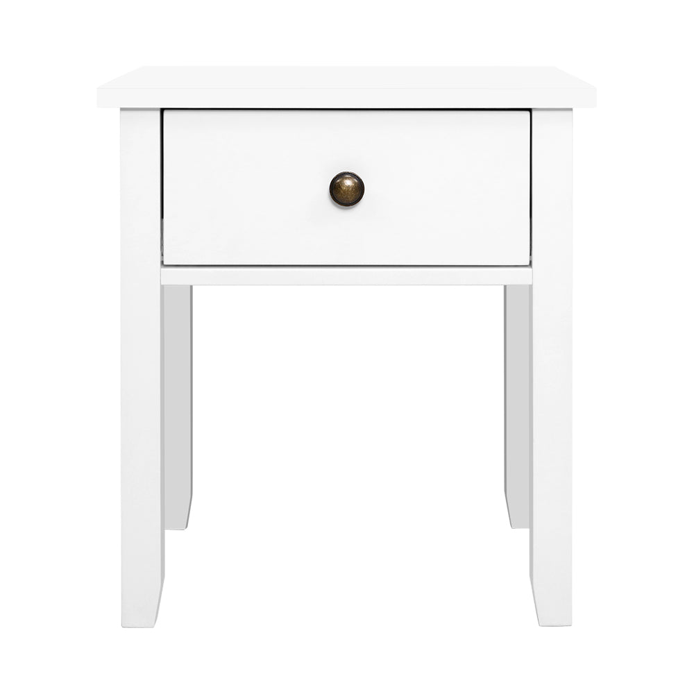 Bedside Tables Drawer Side Table Nightstand White Storage Cabinet White Lamp Tristar Online