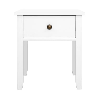 Bedside Tables Drawer Side Table Nightstand White Storage Cabinet White Lamp Tristar Online