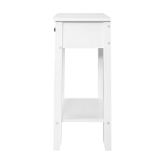 Bedside Tables Drawer Side Table Nightstand White Storage Cabinet White Shelf Tristar Online