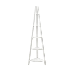 Artiss Bookshelf Corner Shelf 5 Tiers - CANE White Tristar Online