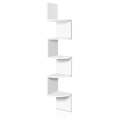 Artiss Wall Shelf Corner Floating 5-Tier White Tristar Online