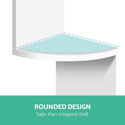 Artiss Wall Shelf Corner Floating 5-Tier White Tristar Online