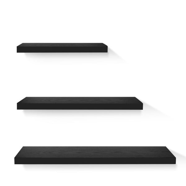 Artiss 3 Piece Floating Wall Shelves - Black Tristar Online