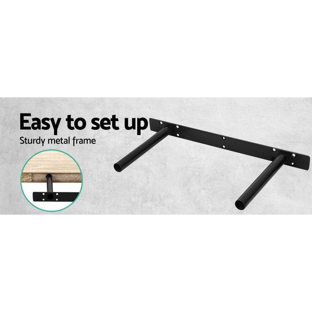 Artiss 3pcs Wall Floating Shelf Set DIY Mount Storage Book Display Rack Oak Tristar Online