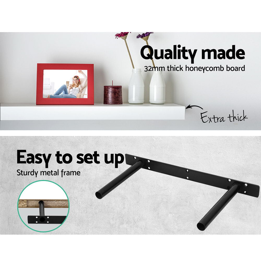 Artiss 3 Piece Floating Wall Shelves - White Tristar Online