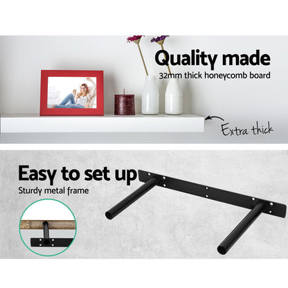 Artiss 3 Piece Floating Wall Shelves - White Tristar Online