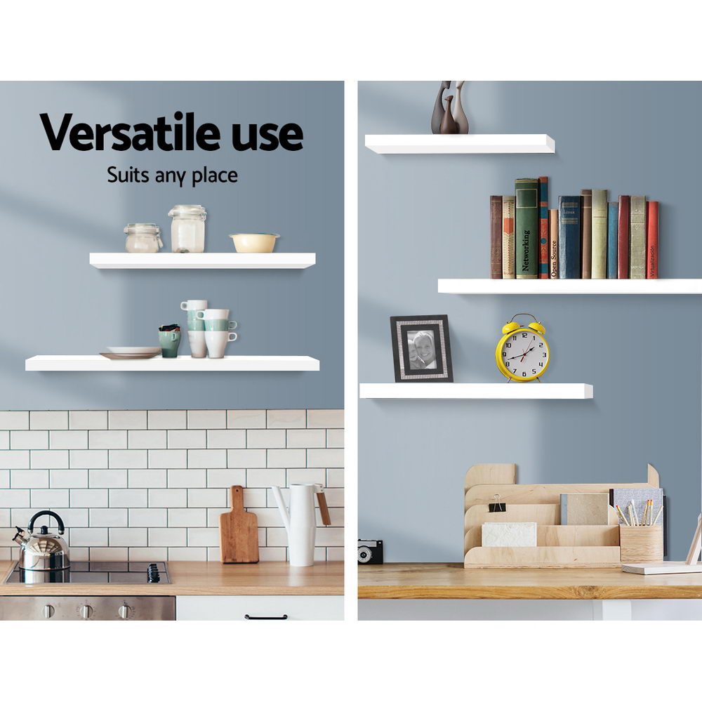 Artiss 3 Piece Floating Wall Shelves - White Tristar Online