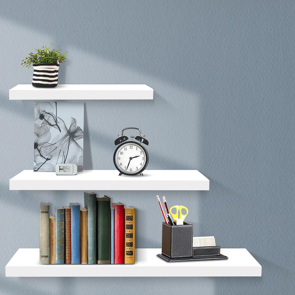 Artiss 3 Piece Floating Wall Shelves - White Tristar Online