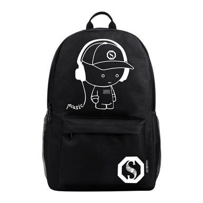 Luminous School Bags For Kids, College Bags For Boys & Girls Students With Waterproof USB Luminous