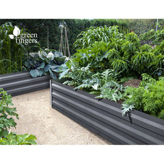 Green Fingers 150 x 90cm Galvanised Steel Garden Bed - Aliminium Grey Tristar Online