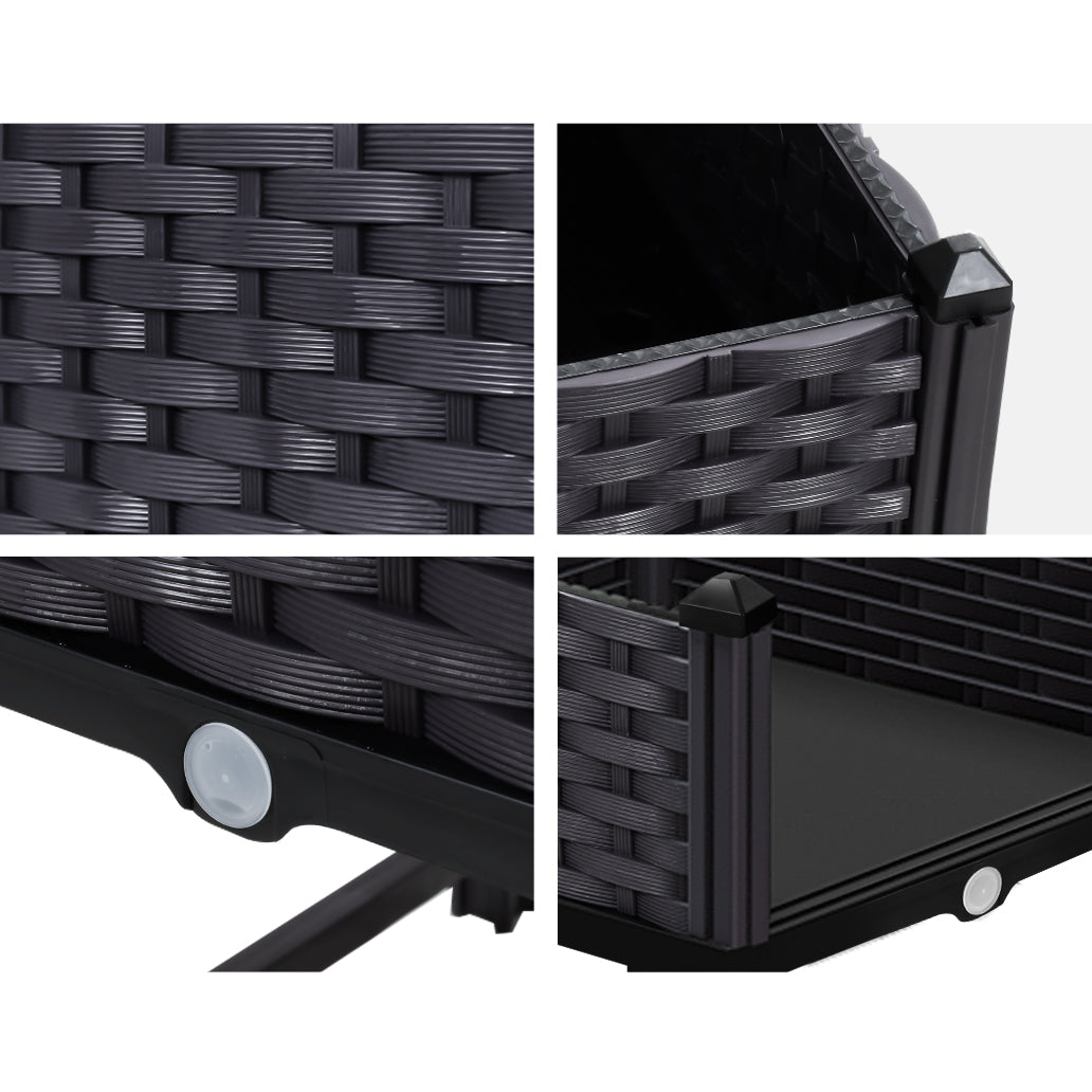 Greenfingers Garden Bed PP Raised Planter Flower Vegetable Outdoor 40x40x23cm Tristar Online